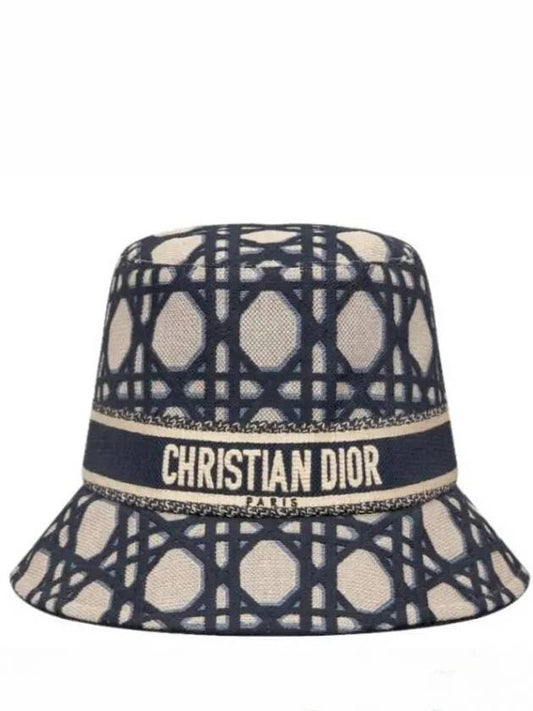 D-Bobby Macrocannage Small Brim Bucket Hat Blue Beige - DIOR - BALAAN 2