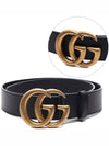 GG Marmont Buckle Leather Belt Black - GUCCI - BALAAN 2