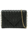 Origami Chain Envelope Leather Cross Bag Black - BOTTEGA VENETA - BALAAN 2