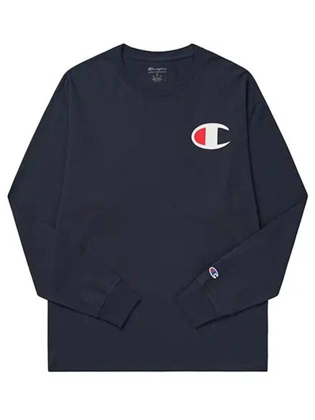 Big C Logo Long Sleeve T-Shirt Navy - CHAMPION - BALAAN 1