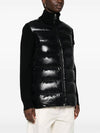 Padded Wool Cardigan Black - MONCLER - BALAAN 4