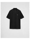 pique quarter zip t shirt - PRADA - BALAAN 2