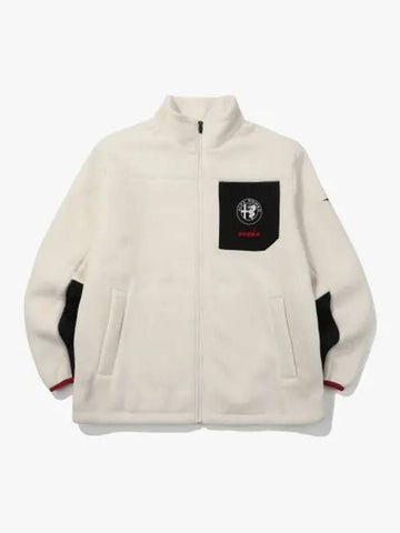 Diadora Alfa Romeo Fleece Jacket IVORY - DIADORA - BALAAN 1