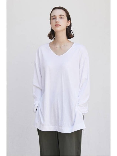 U neck long sleeve loose t-shirtIVORY - ARIFF - BALAAN 2