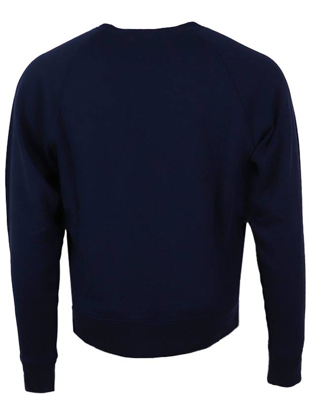 Campus Fox Print Cotton Sweatshirt Navy - MAISON KITSUNE - BALAAN 3