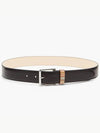 Men's Signature Stripe Keeper Leather Belt Black - PAUL SMITH - BALAAN.