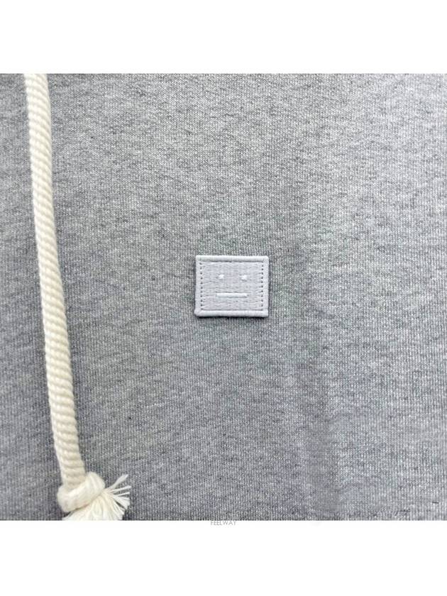 Face Patch Cotton Hoodie Grey - ACNE STUDIOS - BALAAN 4