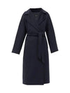 Women's Resina Wool Broadcloth Double Coat Navy - MAX MARA - BALAAN 3