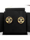 CC Logo Crystal Circle Earrings Gold - CHANEL - BALAAN 2