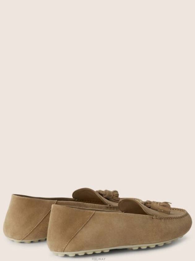 Dot Sole Suede Loafers Cashew Butter - LORO PIANA - BALAAN 8