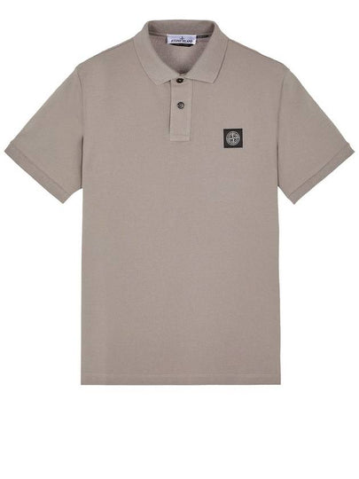 Pique Stretch Cotton Short Sleeve Polo Shirt Dove Grey - STONE ISLAND - BALAAN 2