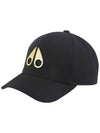 Metal Logo Icon Gold Ball Cap Black - MOOSE KNUCKLES - BALAAN 2