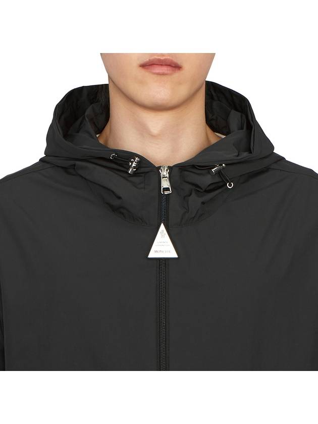 Moyse Logo Zip-Up Hoodie Black - MONCLER - BALAAN 7