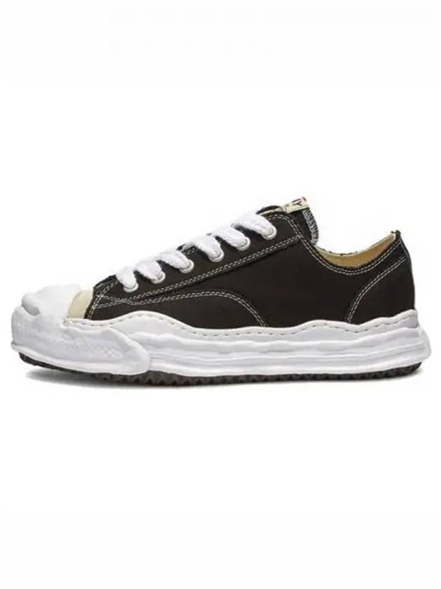 A05FW702 BK Hank OG Sole Canvas Low Top Sneakers Black Shoes TEO 270527 - MAISON MIHARA YASUHIRO - BALAAN 1