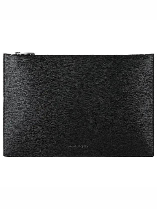 Signature Logo Clutch Bag Black - ALEXANDER MCQUEEN - BALAAN 2