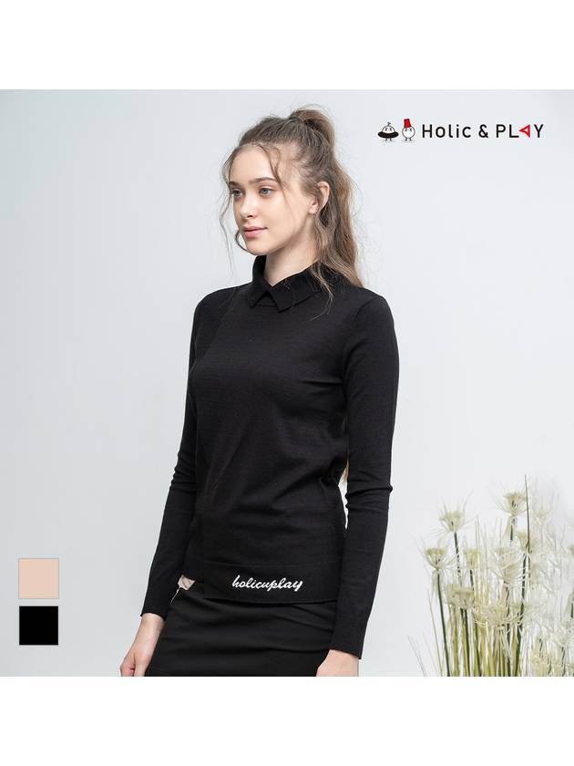 Women s unbalanced turtleneck sweater HC3WSW003 - HOLIC&PLAY - BALAAN 2