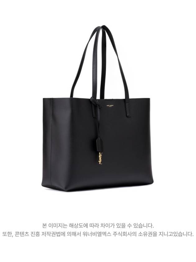 East West Shopper Tote Bag Black - SAINT LAURENT - BALAAN 3