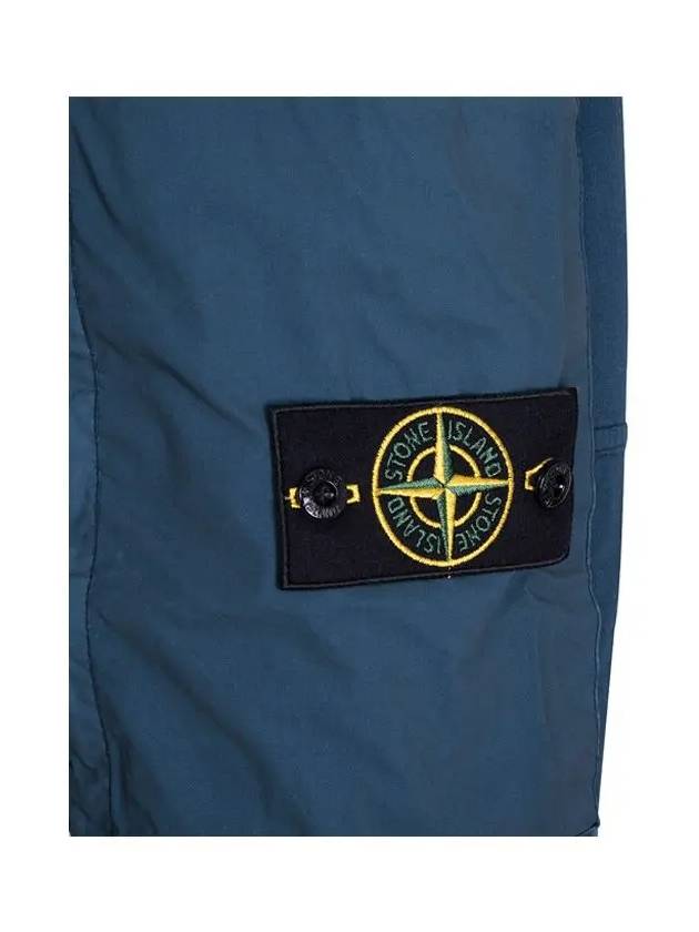 Men's Waffen Patch Two Pocket Shorts Dark Blue - STONE ISLAND - BALAAN.