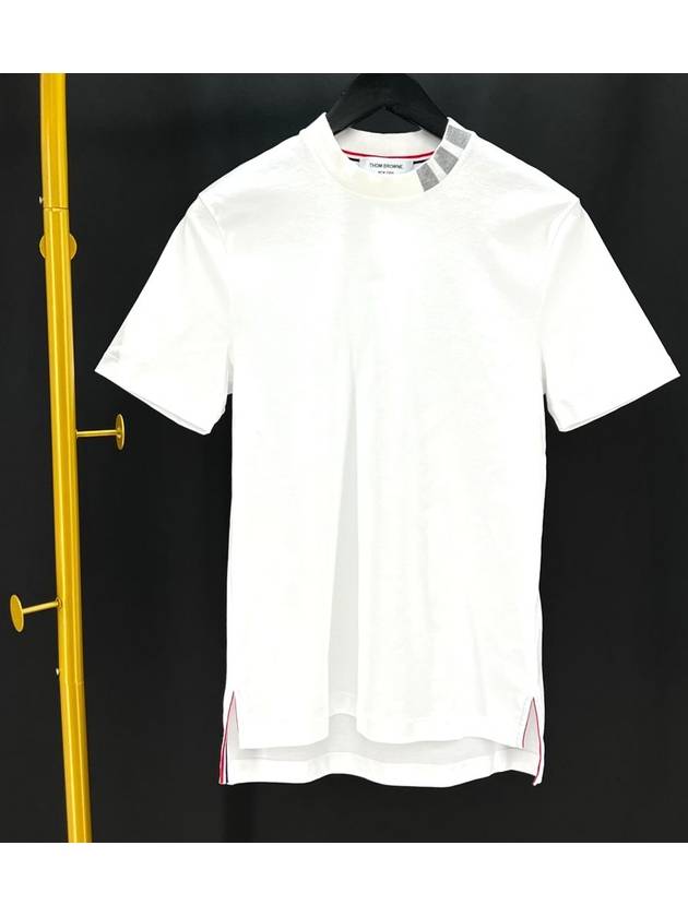 Diagonal short sleeve t shirt white size 1 MJS127A - THOM BROWNE - BALAAN 1