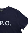 VPC Logo Organic Cotton Short Sleeve T-Shirt Navy - A.P.C. - BALAAN 5