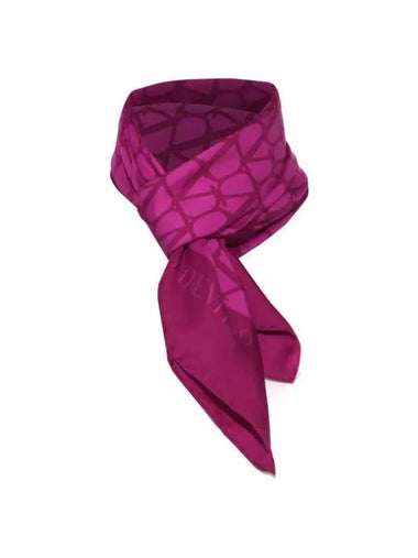 Iconographe Silk Scarf Pink - VALENTINO - BALAAN 1