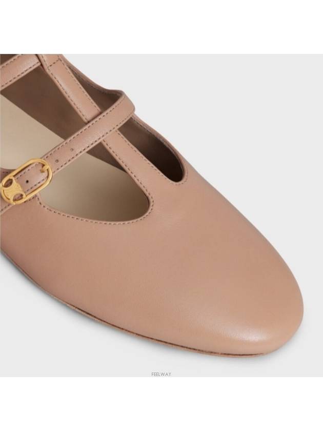 Les Double Strap Lambskin Ballerinas Pink - CELINE - BALAAN 3