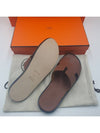 Izmir Leather Slippers Gold - HERMES - BALAAN 8