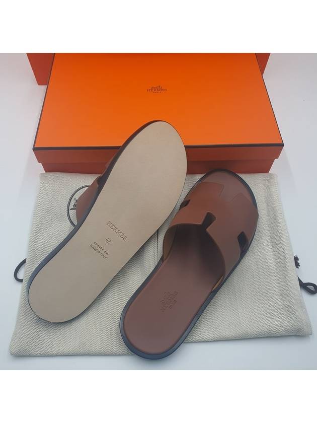 Izmir Leather Slippers Gold - HERMES - BALAAN 8