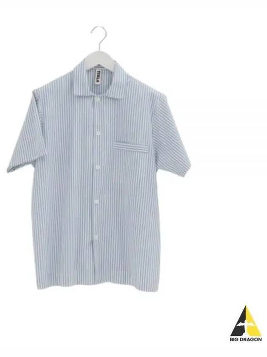 Poplin Pajamas Short Sleeve Shirt SWE PB - TEKLA - BALAAN 1