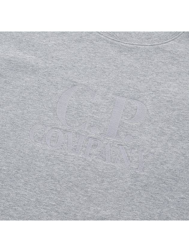 Diagonal Fleece Tonal Logo Sweatshirt Grey - CP COMPANY - BALAAN 7