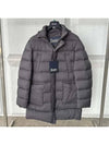 hood knit trim padded coat dark gray - HERNO - BALAAN 4