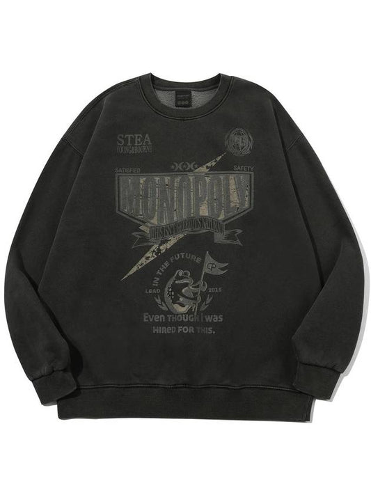 Monopoly Pigment Sweatshirt Smoke Black - CPGN STUDIO - BALAAN 1