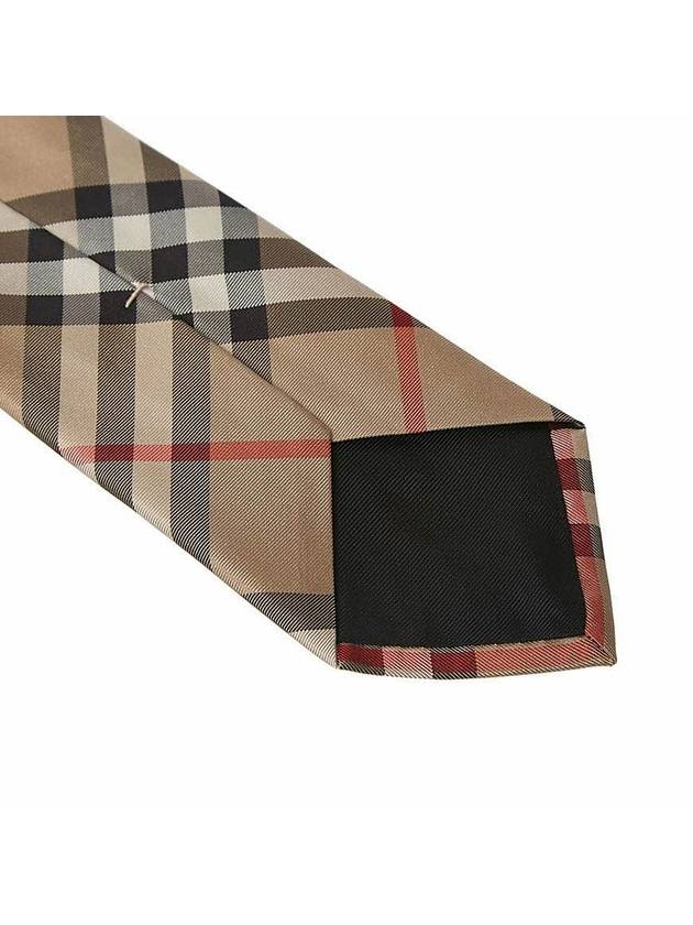 Men's Modern Cut Vintage Check Silk Tie Beige - BURBERRY - BALAAN 7