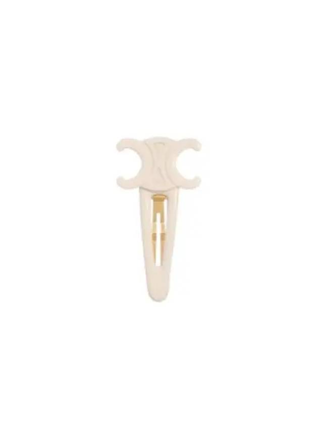 Triomphe Large Snap Hair Clip Ivory Gold - CELINE - BALAAN 2