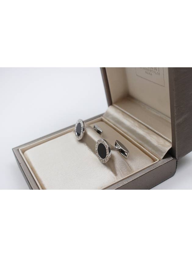 Onyx silver cuff links - BVLGARI - BALAAN 3