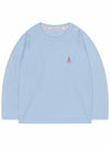 Main symbol embroidery raglan long sleeve t shirt sky blue - ROND&DEMARRER - BALAAN 2