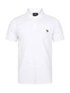 Zebra Logo Patch Polo Shirt White - PAUL SMITH - BALAAN 3