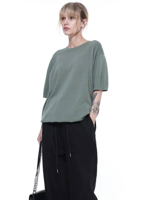 Women s LBRHK GN Linen Basic Round Half Knit Green - CHANCE'S NOI - BALAAN 1