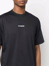 Plus Logo Printing Short Sleeve T-Shirt Black - JIL SANDER - BALAAN 3