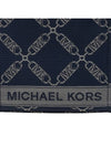 Gigi Extra Small Empire Logo Jacquard Cross Bag Navy - MICHAEL KORS - BALAAN 7