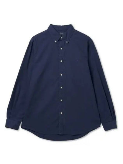 Custom Long Sleeve Oxford Shirt Spring Navy - POLO RALPH LAUREN - BALAAN 1