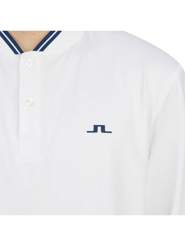 Tyson Golf Collar Long Sleeve T-Shirt White - J.LINDEBERG - BALAAN 9