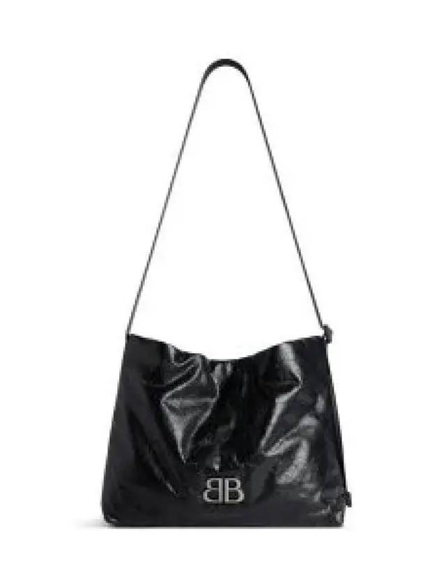 Monaco Leather Shoulder Bag Black - BALENCIAGA - BALAAN 2