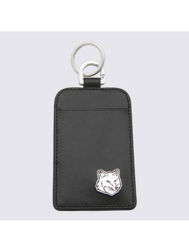 Men’s Fox Head Card Wallet Black - MAISON KITSUNE - BALAAN 1