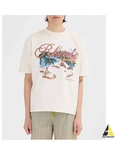 U Cannes Beach Tee Vintage White VTG - RHUDE - BALAAN 1