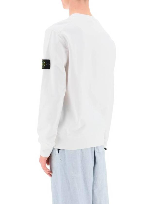 Wappen Patch Garment Dyed Sweatshirt White - STONE ISLAND - BALAAN 4