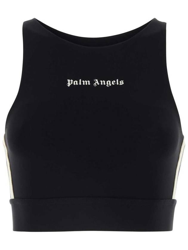 Long Sleeve T-Shirt PWVO001S24FAB002 1003 BLACK OFfwHITE - PALM ANGELS - BALAAN 2