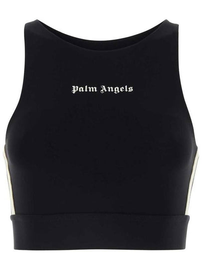 Long Sleeve T-Shirt PWVO001S24FAB002 1003 BLACK OFfwHITE - PALM ANGELS - BALAAN 2