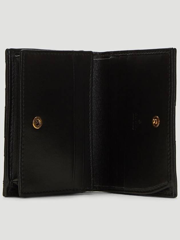 GG Matelasse Marmont Half Wallet Card Wallet Black - GUCCI - BALAAN 3