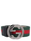 Interlocking G Buckle Web Belt Green - GUCCI - BALAAN 2